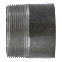 Black steel welded pipe nipple with threaded one end (TOE) connection and a plain end - 1-1/4 x 2 Black Steel Toe Nipple