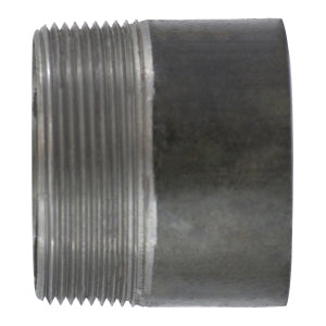 Black steel welded pipe nipple with threaded one end (TOE) connection and a plain end - 2 x 2 Black Steel Toe Nipple