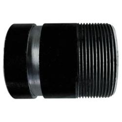 Black threaded metal fitting - 4 x 8 Threaded x Groove Schedule 40 Black Nipple