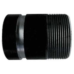 Black metal pipe fitting - 3 x 3 Threaded x Groove Schedule 40 Black Nipple