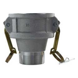 2 x 1 1/2-inch aluminum coupler with male iron pipe connection, Type B – 2 x 1 1/2 Aluminum Coupler x Male Iron Pipe - Type B