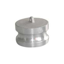 Metallic cylindrical component on a white background - 1/2 Dust Plug Aluminum