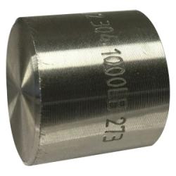 Stainless steel pipe end cap for sealing connections – 1-1/2 1000# T-304 Barstock Cap
