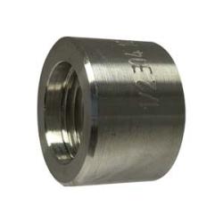 T-304 stainless steel 1000-psi barstock half coupling 3 T-304 1000# Barstock Half Coupling