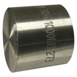 Stainless steel barstock plug with engraved markings 1/8 1000#  T-316 Barstock Cap