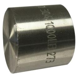 Stainless steel barstock plug with engraved markings 1/4 1000#  T-316 Barstock Cap