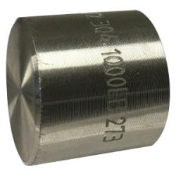 Stainless steel barstock plug with engraved markings 1 1000#  T-316 Barstock Cap