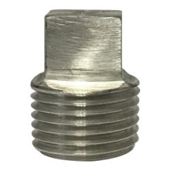 T-316 stainless steel barstock square head plug rated 1000/3000 psi 1 1000/3000# T-316 Barstock Square Head Plug