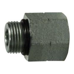 Straight O-ring boss reducer/expander fitting 1-1/16-12 x 7/8-14 Male O-Ring Boss x Female O-Ring Boss Straight Adapter