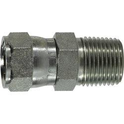 Durable steel swivel adapter with nut for secure pipe connection – Swivel Adapter w/ Nut / Male-Pipe Adapter 1 7/8-14 Thread 2 3/4