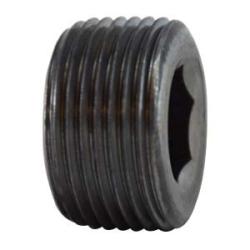 A durable hex plug featuring a tapered flush-seal design for tight, high-pressure sealing in plumbing, hydraulic, and industrial piping environments – 1/4 Flush Countersunk Hexagonal Plug
