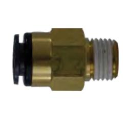 Durable plastic PP DOT connector engineered for pneumatic line connections –3/4 x 3/8 Plastic PP DOT Male Connector