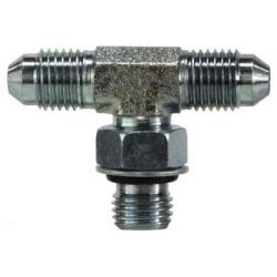 Metal branch tee adapter 1-5/16-12 x 1-1/16-12 Male Joint Industry Council  x Male O-Ring Branch Tee