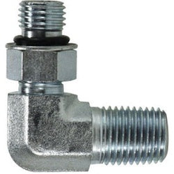 Right-angle adapter 1-7/8-12 x 1-1/2 Male O-Ring Boss x Male Iron Pipe 90° Elbow