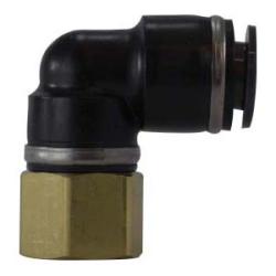 Composite push-in elbow fitting with female iron D.O.T. connection, Push-In x Female Iron Pipe D.O.T. Elbow Composite - 5/8 x 1/2 Push-In x Female Iron Pipe D.O.T. Elbow Composite