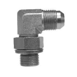 High-performance 90° Elbow steel suitable for pneumatic, hydraulic, and general fluid systems – 7/8-14 x 20 x 1.5 Joint Industry Council x Metric 90° Elbow
