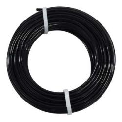 Coiled black tube with white labels - 3/8", 500', Black, Nylon