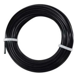 A coil of black polyurethane tube - 1/4 Black Polyurethane NSF51 100 Feet