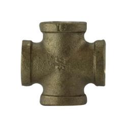 A durable lead-free red bronze cross fitting designed for pipe connections in multi-directional plumbing layouts – Lead-Free 1 Red Bronze Cross