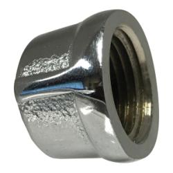 A solid lead-free chrome-plated red bronze cap offering durable long-term protection for plumbing lines – Lead-Free 1/2 Chrome-Plated Bronze Cap