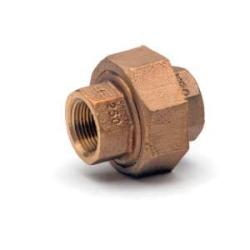 Thick-walled red bronze pipe union with hex nut 1/8 Extra Heavy Red Bronze Union
