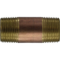Thick-walled red bronze nipple fitting 1 x 7 Extra Heavy Nipple