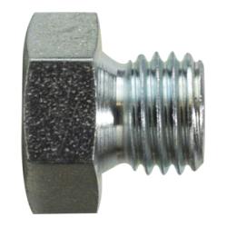 Engineered metal male plug with hexagonal head for secure tightening – M08 x 1.0 Metric Hex Head Male Plug.