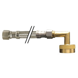 Lead free compression elbow with 3/8 x 3/4 female garden hose connection for secure water flow - Lead Free 3/8 Compression x 3/4 Female Garden Hose Elbow x 72