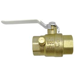 Durable lead-free full port ball valve with drain for plumbing systems – 1/2 Full Port Lead-Free Ball Valve with Drain