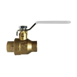 Heavy-duty sweat-connection brass valve for plumbing systems – 2-1/2 Sweat x Sweat Lead-Free CSA Ball Valve.