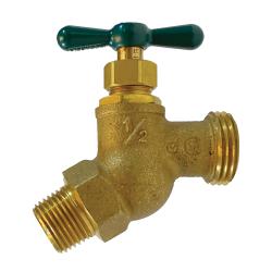 Lead-free outdoor hose faucet with no-kink spout design – 3/4 Male Iron Pipe x 3/4 Male Hose Thread No Kink Hose Bibb.