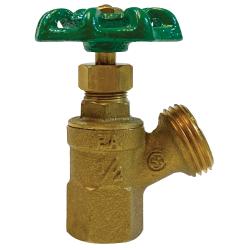 Lead-free angled hose boiler drain with durable iron pipe connections – 3/4 Female Iron Pipe x 3/4 Angle Hose Boiler Drain.