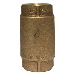 Brass body inline check valve with female iron pipe thread connections on both ends - 3 Lead-Free Iron Pipe Size In-Line Check Valve