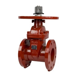 Industrial flanged ductile iron gate valve for water systems, non-rising stem 8 Ductile Iron Flanged x Flanged Gate Valve Non-Rising Stem American Water Works Association