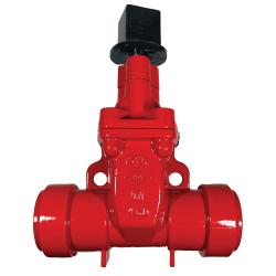 Ductile iron body push-on gate valve with operating nut with both ends featuring restrained joint push-on connections - 6 Ductile Iron RT x RT Gate Valve, Non-Rising Stem with OP Nut