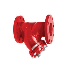 Ductile iron housing wye strainer with flanged connections and a stainless steel mesh screen - 2-1/2" Ductile Iron Body Flanged Wye Strainer