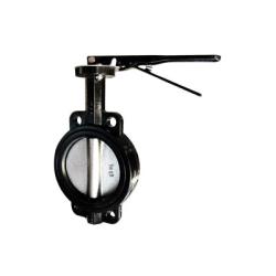 Black Butterfly valve - 4 Ductile Iron Butterfly Valve Wafer/Lever Duct Disc/Buna-N-Seat