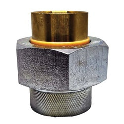 Steel dielectric union fitting, with compression connection and female iron pipe thread - 1/2 Compression x 1/2 Female Iron Pipe Dielectric Union