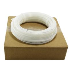 Flexible natural polyethylene tubing with a 6mm outside diameter, designed for durable, low-pressure fluid and air transfer with excellent chemical resistance – 6mm Outer Diameter x 100', Natural, Polyethylene