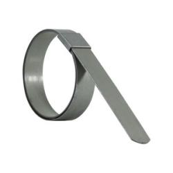 Preformed stainless steel clamp, used for securely fastening hoses, tubing, or piping - 6 Stainless Steel F Series