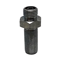 Steel plumbing fitting - 9/16-18 x 9/16-18 Male O-ring Face Seal x Male Standard Joint Industrial Council Straight Bulkhead