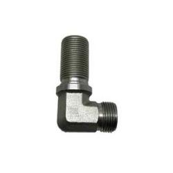 Steel plumbing fitting - 1/2 Male O-Ring Face Seal Bulkhead Union 90°