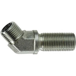 Steel plumbing fitting - 1-7/16-12 Male O-Ring Face Seal 45° Elbow