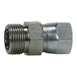 Hydraulic adapter fitting with male O-ring face seal and female joint industry council connection for fluid line systems - 1-7/16-12 x 1-5/16-12 Male O-Ring Face Seal x Female Joint Industry Council Adapter