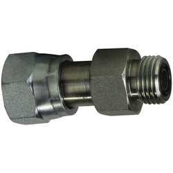 A steel ORFS connector with O-ring face seal design for industrial applications. - 13/16-16 x 11/16-16 Female O-Ring Face Seal Adapter