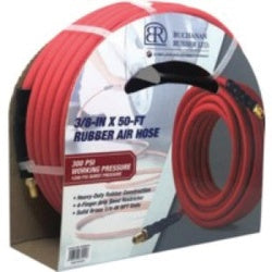 3/8-inch red hose with 1/4-inch male national pipe thread, 50 ft length - 3/8" Hose x 1/4" Male NPT, 50 Red

