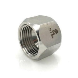 316 stainless steel -02 JIC cap single piece for corrosion resistant sealing - 316 -02 Joint Industry Council Cap (Single Piece)