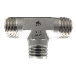 3-way stainless steel T-shaped male pipe fitting - 316 1/8 Male National Pipe Thread Tee