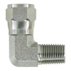 Male NPT to female JIC 90-degree hydraulic fitting 316 1/4 Male National Pipe Thread x -06 Female Joint Industry Council 90