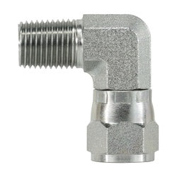 316 stainless steel 90° male NPT x female JIC swivel hydraulic elbow fitting - 316 1" Male National Pipe Thread x -16 Female Joint Industry Council Swivel 90°